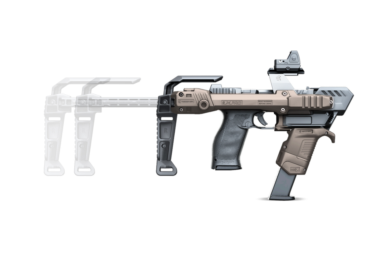 S-PRO Pistol Stabilizer Conversion Kit for Glock, Canik, PDP
