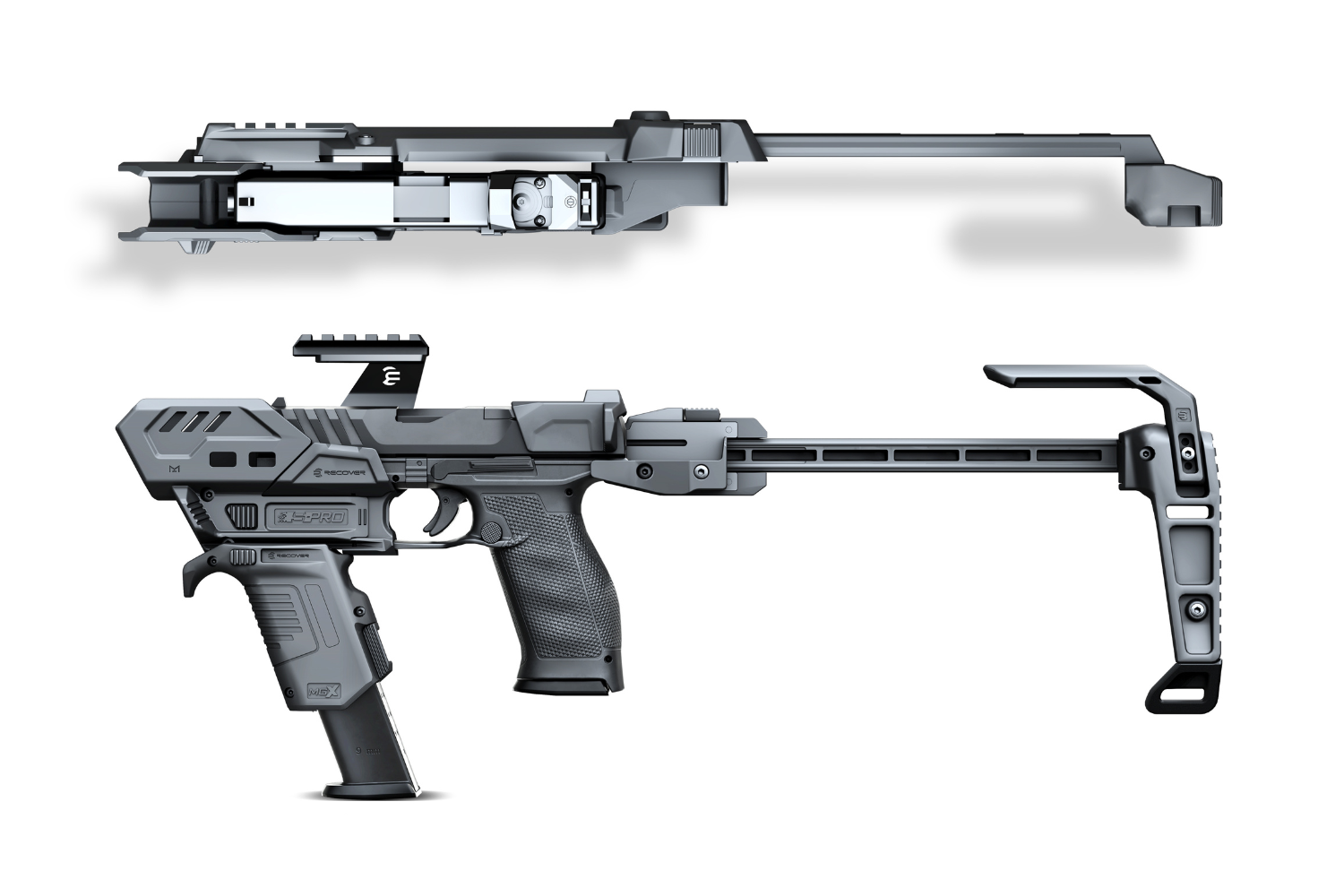 S-PRO Pistol Stabilizer Conversion Kit for Glock, Canik, PDP