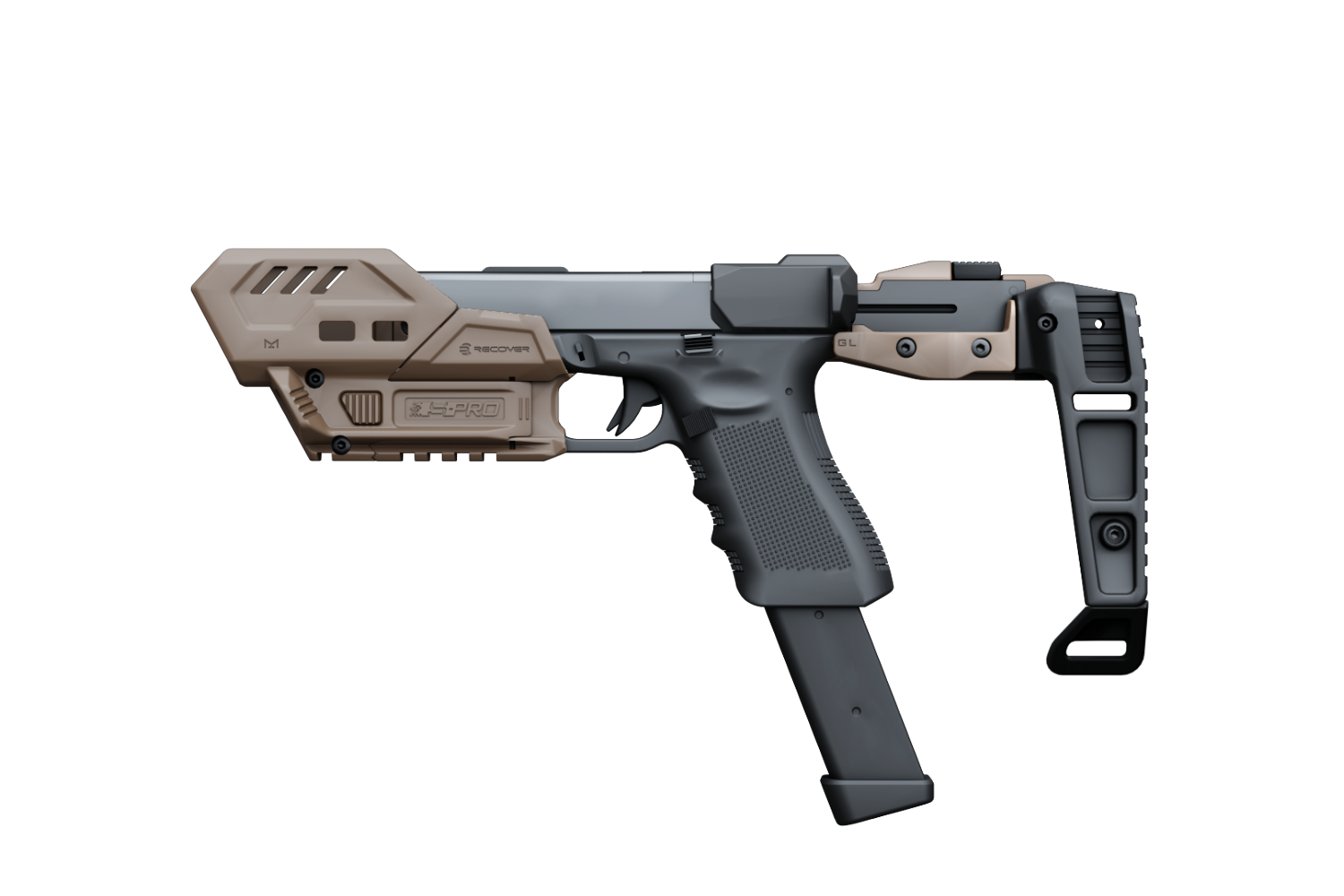 S-PRO Pistol Stabilizer Conversion Kit for Glock, Canik, PDP