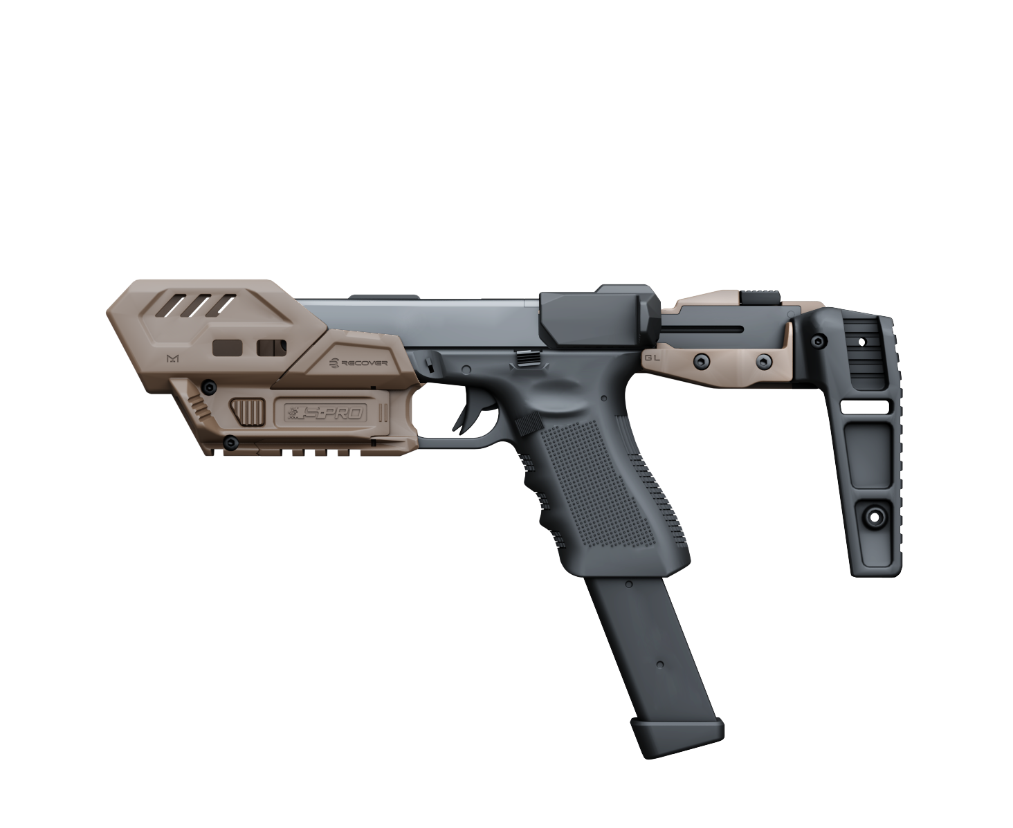 S-PRO Pistol Stabilizer Conversion Kit for Glock, Canik, PDP