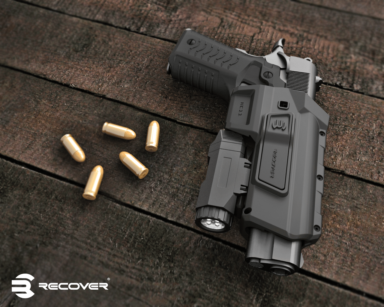 HC11 Active Retention Holster for the ReCovered 1911 – Left