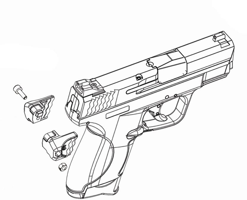 MCH charging handle for M&P 9mm/40 Double Stack